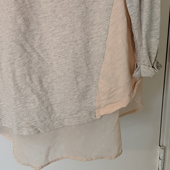 Peach and tan Heather fancy tee - Picture 2 of 7